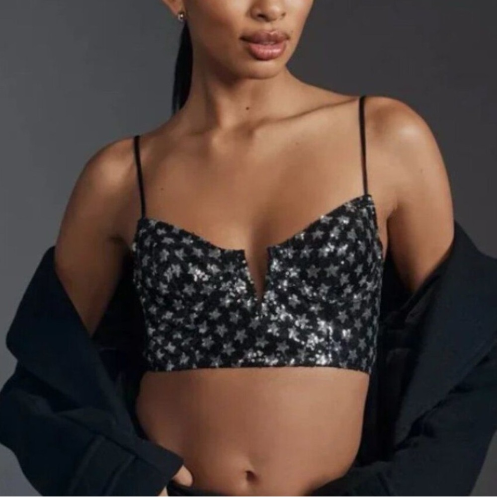NWT Anthropologie Sequin Star Bralette